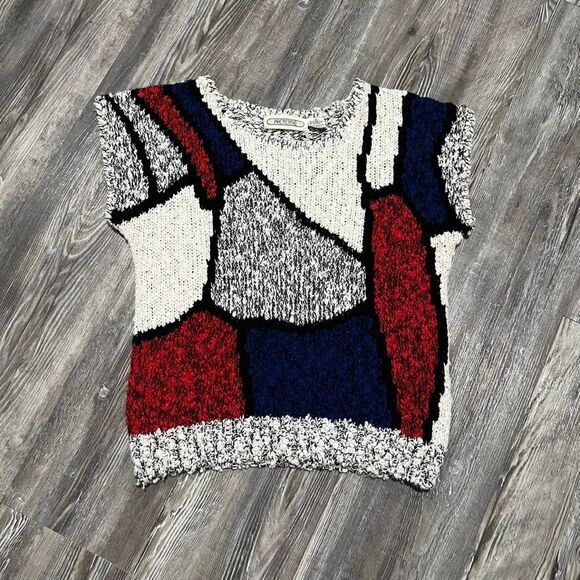Pretense Sweaters - Vintage Pretense Abstract Popcorn Knit Sweater